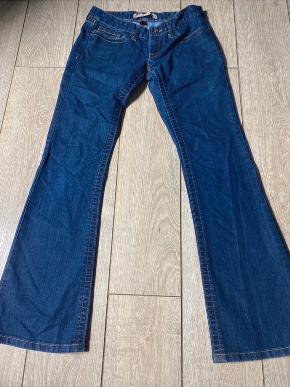 BKE Bootcut Jeans Women's 26X31 Dark Wash Stretch Y2K Flare Low-Mid Rise